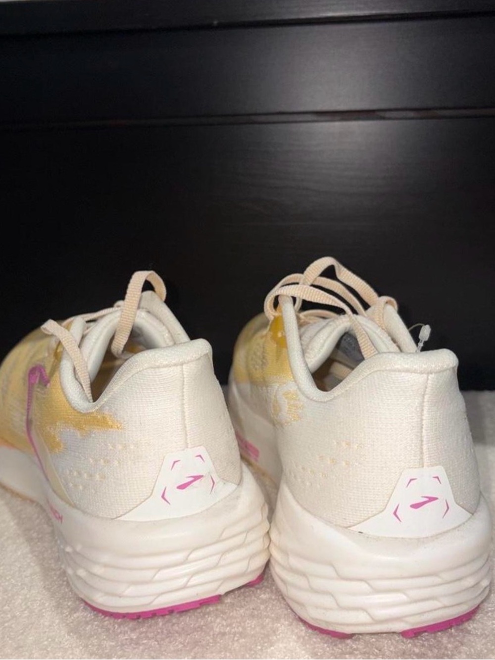 Brooks Women’s Yellow and Pink Running Shoes - Picture 3 of 4